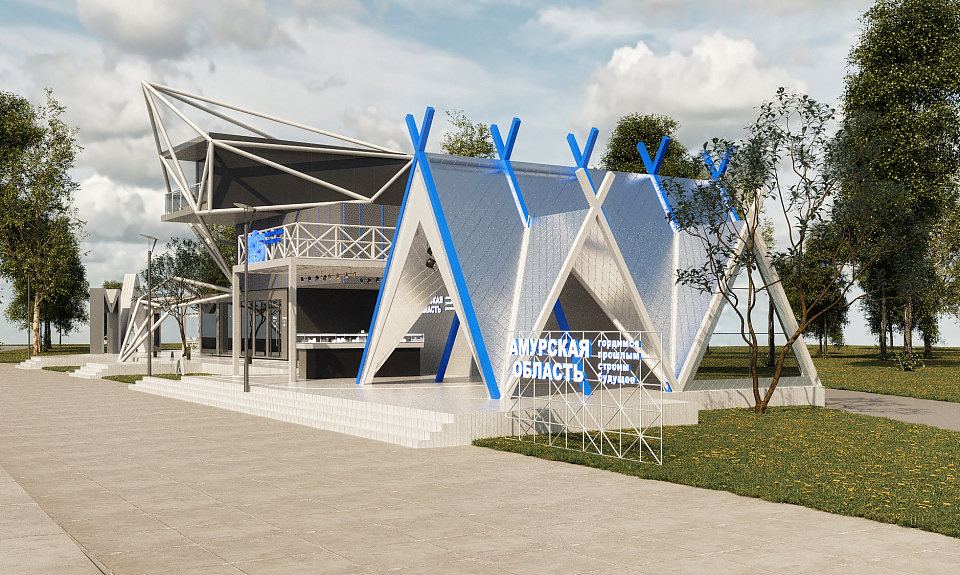 БАМ, дружба с Китаем и 165 лет Амурской области: на улице Дальнего Востока началось строительство павильона к ВЭФ-2023